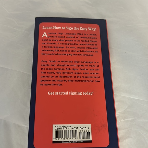 Easy guide to American Sign Language book 154 pages learn the basics 7.5”x4.5” - Picture 2 of 4